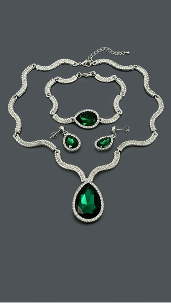 Picture of Top Rated South American Crystal 3 Pieces Jewelry Sets