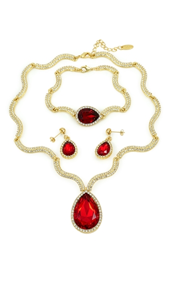 Picture of Sparkling And Fresh Colored Crystal Middle Eastern 3 Pieces Jewelry Sets