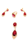 Picture of Reliable Gold Plated Red 3 Pieces Jewelry Sets