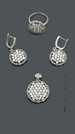 Picture of Online Fashion Bag Wholesale Cubic Zirconia Transparent 3 Pieces Jewelry Sets