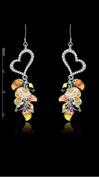 Picture of Reliable Zine-Alloy Swarovski Element Drop & Dangle