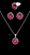 Picture of Best-Selling Platinum Plated Red 3 Pieces Jewelry Sets