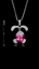 Show details for Shinning Pink Platinum Plated Collar 16 OR 18 Inches