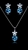 Picture of Popular Swarovski Element Sea Blue 2 Pieces Jewelry Sets