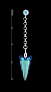 Picture of First Class Colourful Platinum Plated Drop & Dangle