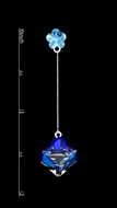 Picture of Beautiful Shaped Platinum Plated Swarovski Element Drop & Dangle