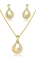 Show details for Touching Gold Plated Hollow Out 2 Pieces Jewelry Sets
