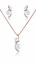 Show details for Unique Design Rose Gold Plated Concise 2 Pieces Jewelry Sets