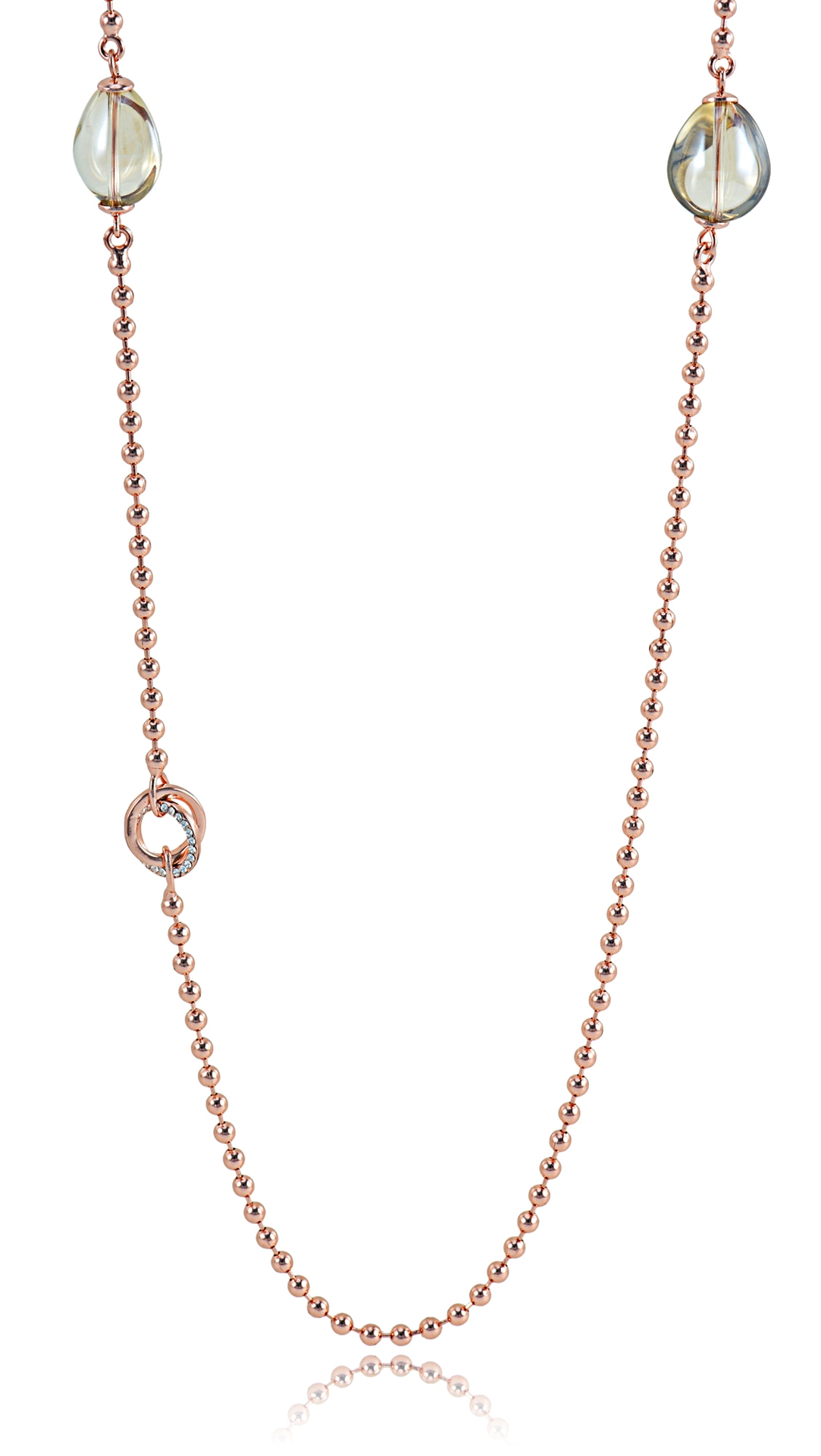 Natural Designed Glass Zinc-Alloy Long Chain>20 Inches