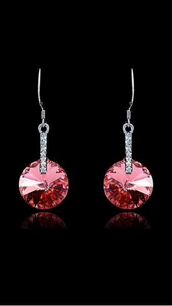 Picture of Trendy Style  Platinum Plated Red Drop & Dangle