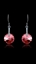 Show details for Trendy Style  Platinum Plated Red Drop & Dangle