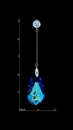 Picture of Long Lasting Swarovski Element Platinum Plated Drop & Dangle