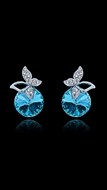 Picture of Sparkling Platinum Plated Zinc-Alloy Stud 
