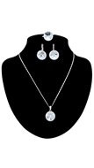 Picture of Novel Style Platinum Plated Zinc-Alloy 3 Pieces Jewelry Sets