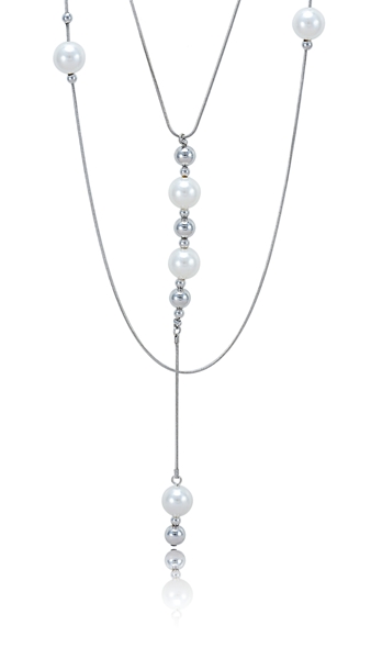 Picture of Touching And Meaningful Platinum Plated Classic Long Chain>20 Inches