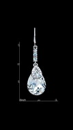 Picture of Delicate Curvy Swarovski Element White Drop & Dangle