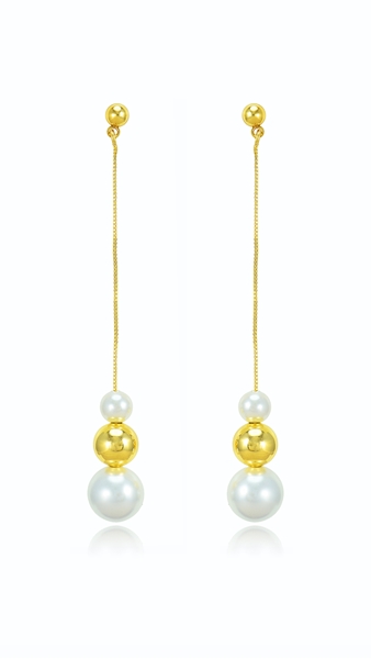 Picture of Fantastic Zinc-Alloy Venetian Pearl Drop & Dangle