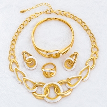 Show details for China No.1 Watches Export Gold Plated Female 4 Pieces Jewelry Sets