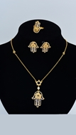 Picture of Fabulous Gold Plated Brass 3 Pieces Jewelry Sets