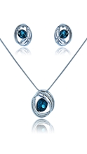Show details for First Class Platinum Plated Small 2 Pieces Jewelry Sets