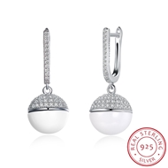 Picture of Popular Design Platinum Plated White Drop & Dangle