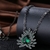 Picture of Top-A Gunmetel Plated Green Necklaces & Pendants