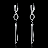 Picture of Long Lasting Platinum Plated Drop & Dangle