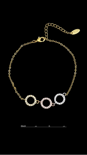 Picture of Three-Dimensional Geometric Brass Bracelets