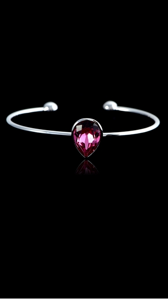 Picture of Fashion Bag Wholesale For Platinum Plated Pink Bangles