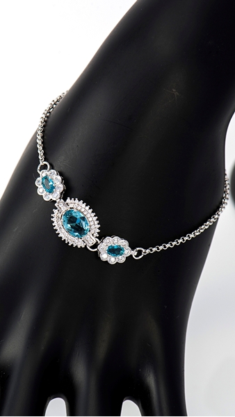 Picture of Natural Designed Americas & Asia Sea Blue Bracelets