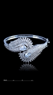 Picture of Comely Big Platinum Plated Bangles