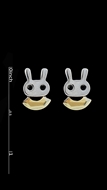 Show details for Good Quality Zine-Alloy Rabbit Stud 