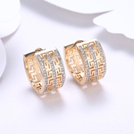 Picture of Touching And Cute Platinum Plated Huggies Earrings