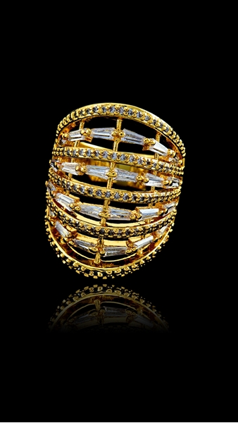 Picture of Sparkling And Fresh Colored Luxury Brass Fashion Rings