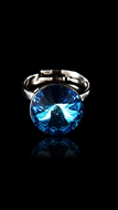 Show details for High Quality Dark Blue Platinum Plated Fashion Rings