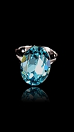 Show details for Durable Swarovski Element Sea Blue Fashion Rings