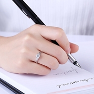 Picture of Shinning White Platinum Plated Fashion Rings