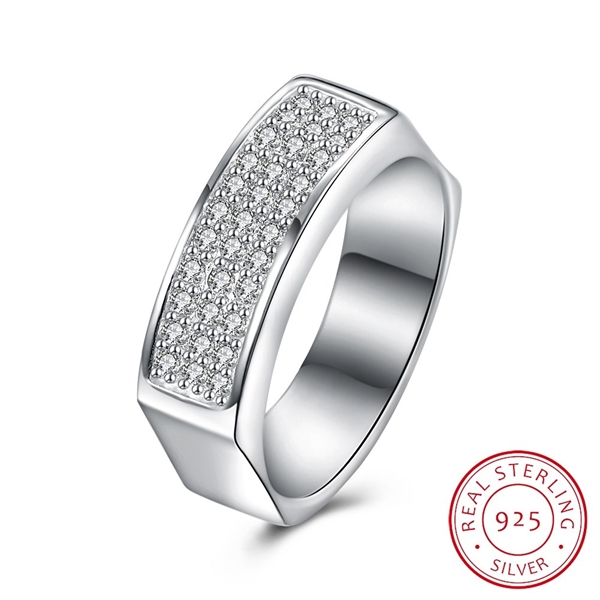 Picture of Delicate Platinum Plated Fashion Rings