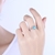 Picture of Lovely And Touching Blue Platinum Plated Fashion Rings