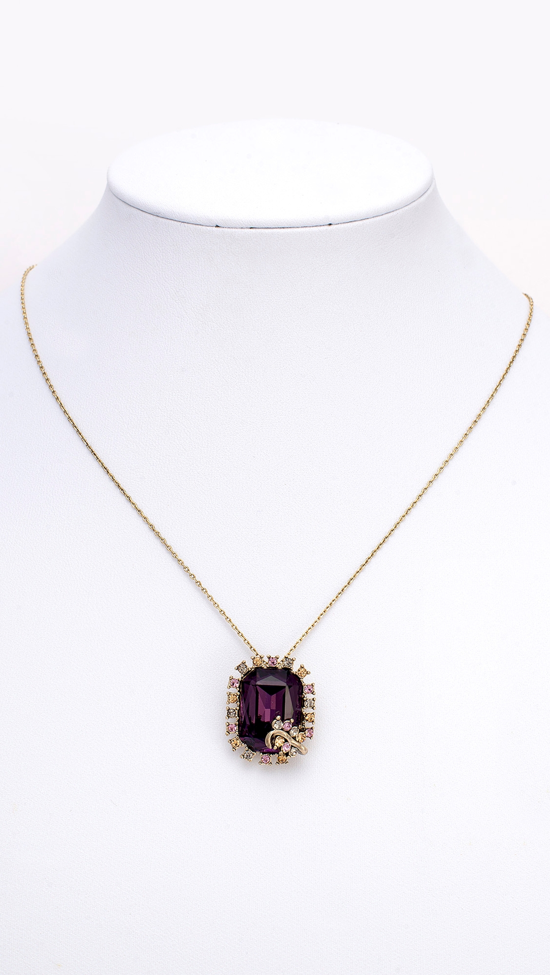 Delicate Purple Gold Plated Necklaces