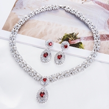 Show details for Luxury Copper Brass Necklace And Earring Sets 1JJ050927S