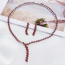 Show details for Cubic Zirconia Big Necklace And Earring Sets 1JJ050936S