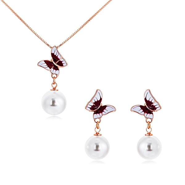 Picture of Artificial Pearl Small Necklace And Earring Sets 2YJ053526S