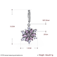 Picture of  Cubic Zirconia Snowflake Charms & Beads 3LK053907