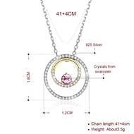 Picture of Simple Swarovski Element Pendant Necklaces 3LK054345N
