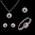Picture of  Key & Lock Cubic Zirconia 4 Piece Jewelry Sets 3FF054562S