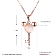 Picture of Hypoallergenic Rose Gold Plated White Pendant Necklace with Easy Return