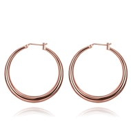 Picture of Attractive Rose Gold Plated Casual Big Hoop Earrings For Your Occasions