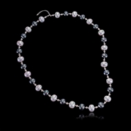 Picture of Fancy Party White Long Chain Necklace
