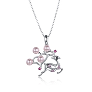 Show details for Cute Artificial Pearl Pendant Necklace in Exclusive Design